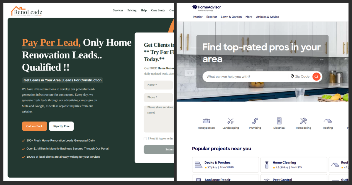 Reno Leadz vs. HomeAdvisor