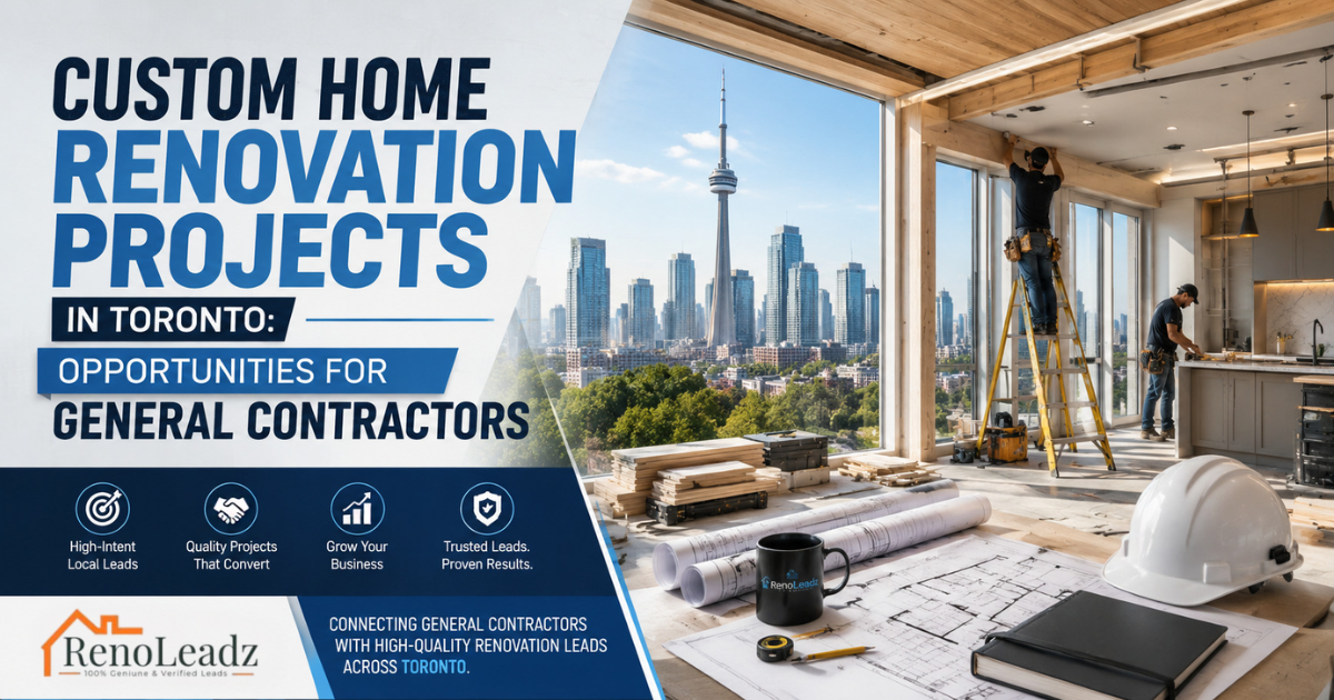 Custom Home Renovation Projects in Toronto: Opportunities for General Contractors