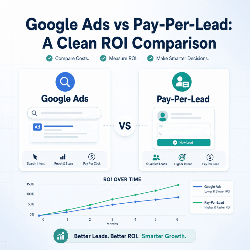 Google Ads vs Pay-Per-Lead: A Clean ROI Comparison