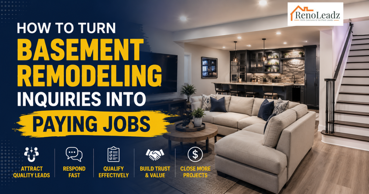 How to Turn Basement Remodeling Inquiries Into Paying Jobs