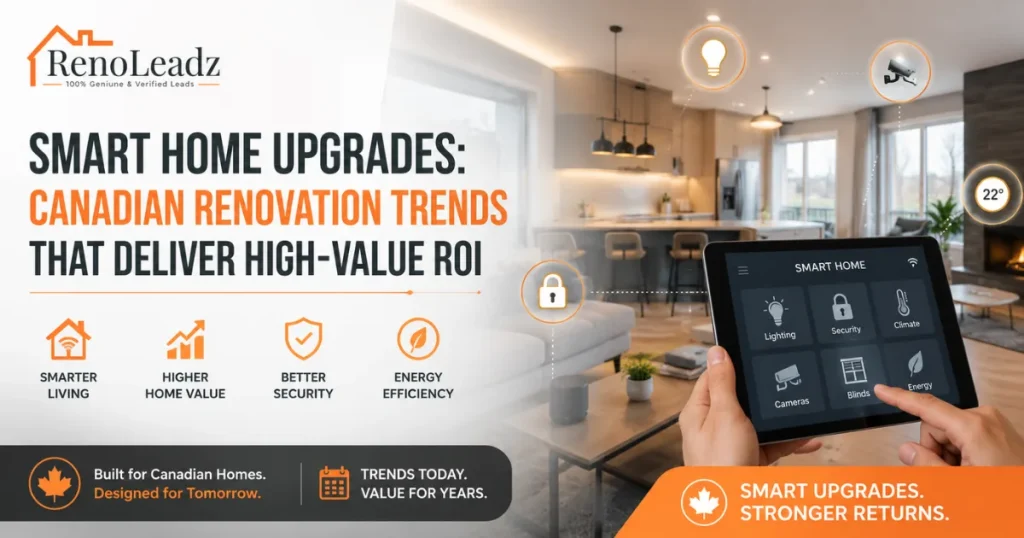 Smart Home Upgrades Canadian Renovation Trends That Deliver High-Value ROI